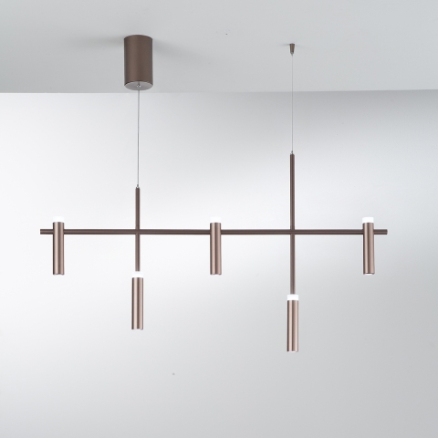 Hanglamp in modern design met 5 LED-lampen Candle Aanbieding