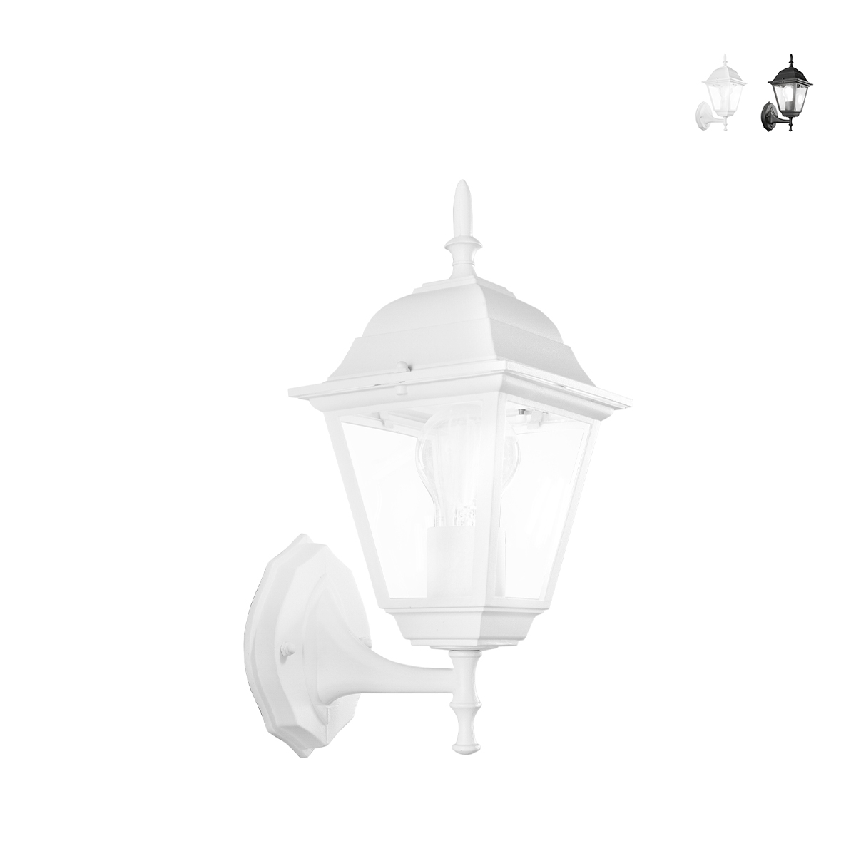 Applique extérieure lanterne style classique aluminium verre Roma Uplight Promotion Applique extérieure lanterne style classique aluminium verre Roma Uplight Promotion
