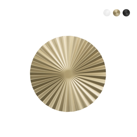 Vintage LED wandlamp rond geplooid metaal Anadara Aanbieding
