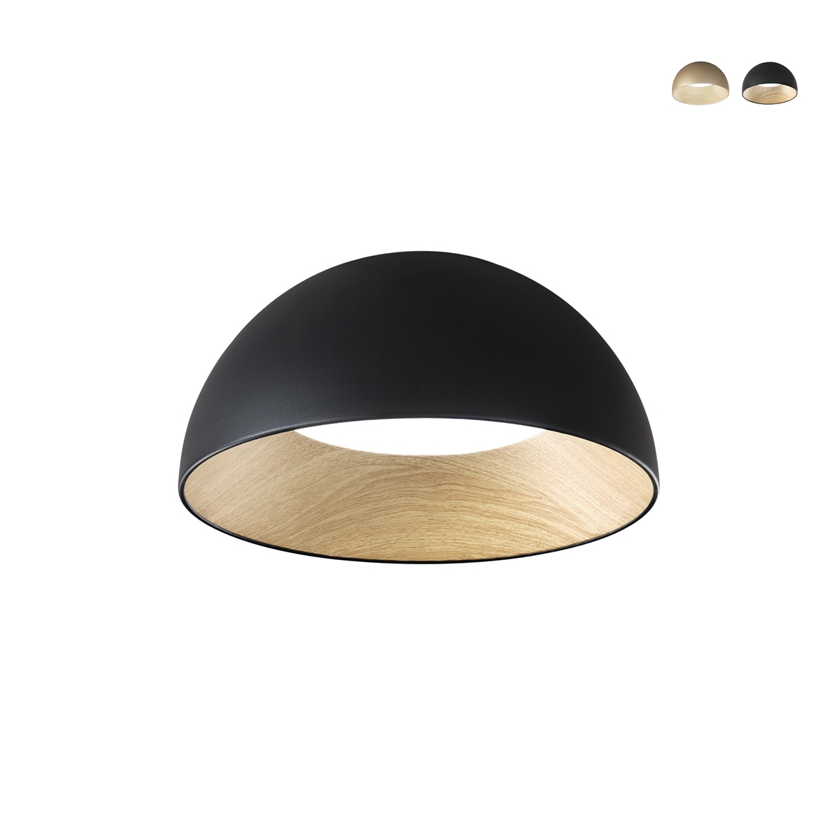 Plafonnier rond 50cm en métal avec lumière LED réglable Coco Promotion Plafonnier rond 50cm en métal avec lumière LED réglable Coco Promotion