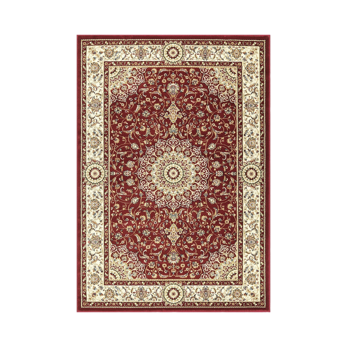 Tapis de salon rouge persan Babil Promotion