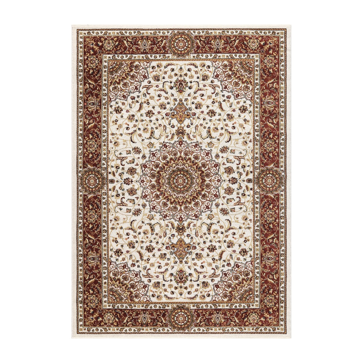 Tapis persan salon couleur crème Babil Promotion