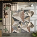 Moderne grijs en beige tapijt voor de woonkamer Funny Verkoop