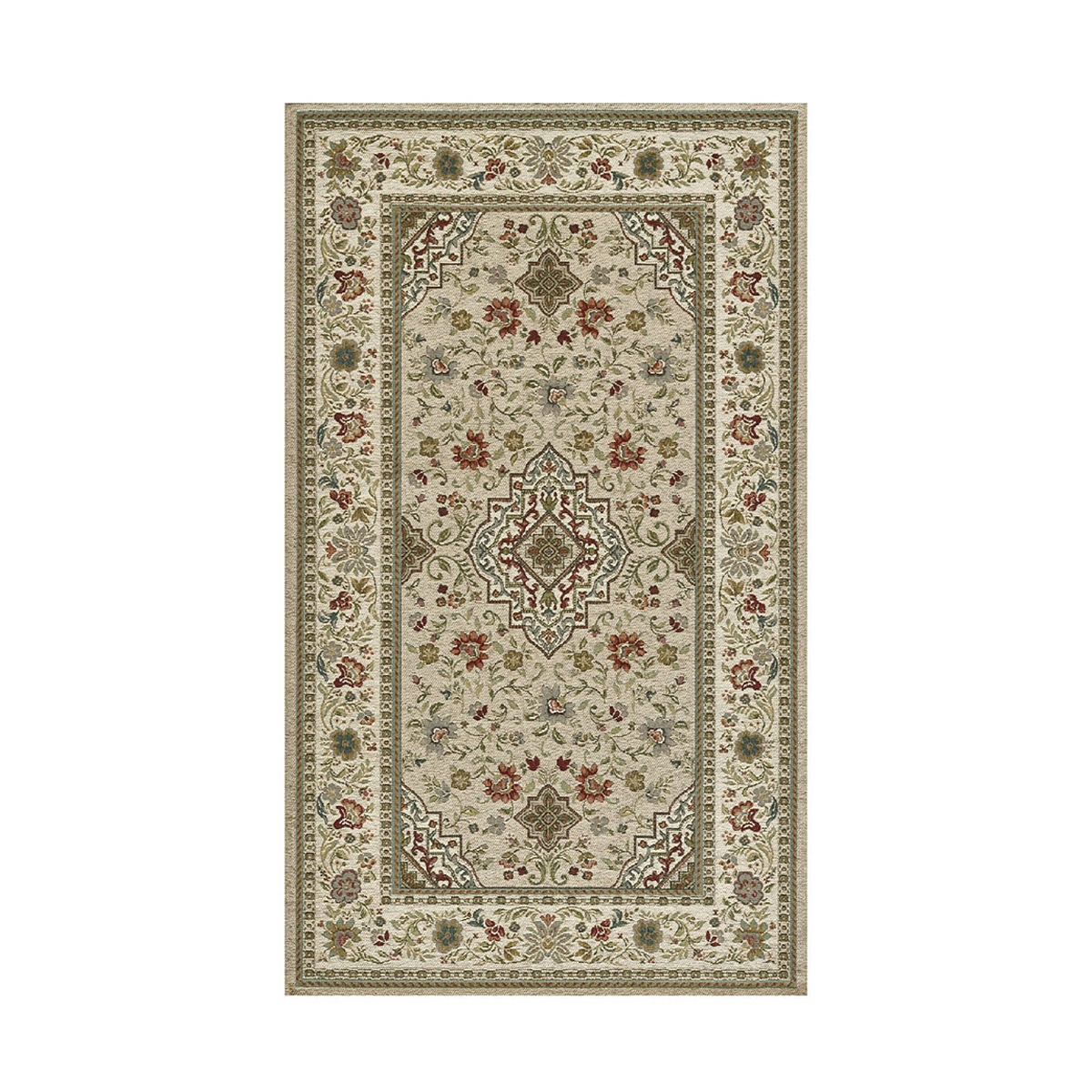 Oosters tapijt voor woonkamer in Perzische stijl taupe Tabriz Aanbieding Oosters tapijt voor woonkamer in Perzische stijl taupe Tabriz Aanbieding