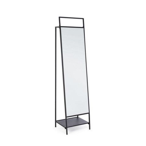 Miroir moderne sur pied intégral avec porte-manteau Ekbal Promotion