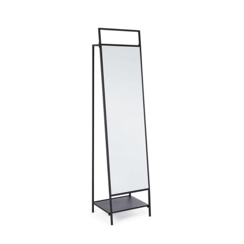 Moderne staande passpiegel met kledingstang Ekbal Aanbieding