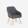 Fauteuil in Scandinavische stijl voor keuken/eetkamer grijs Yamori
 Aanbieding
