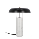 Lampe de table moderne base en marbre blanc et abat-jour en métal Kaithal Promotion