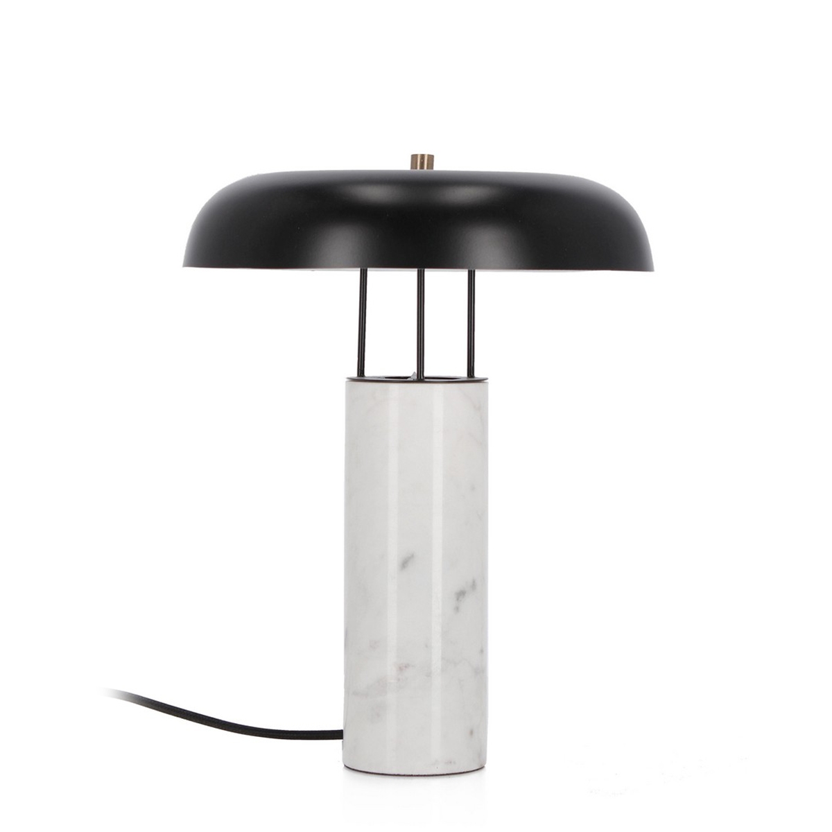 Moderne tafellamp met witte marmeren voet en metalen lampenkap Kaithal Aanbieding Moderne tafellamp met witte marmeren voet en metalen lampenkap Kaithal Aanbieding