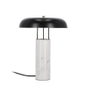 Moderne tafellamp met witte marmeren voet en metalen lampenkap Kaithal Aanbieding