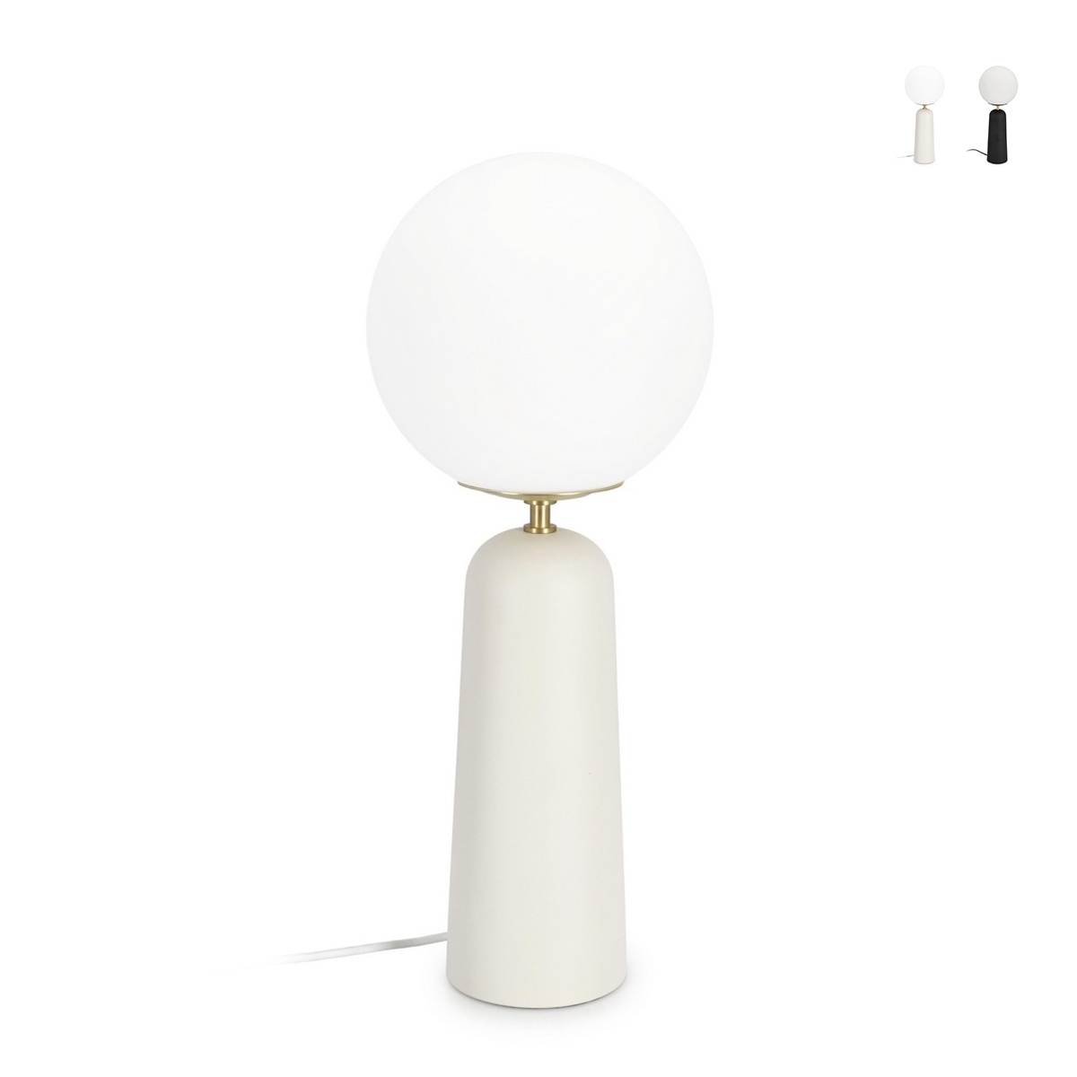 Moderne design tafellamp met ronde matglazen lampenkap Delphine Aanbieding Moderne design tafellamp met ronde matglazen lampenkap Delphine Aanbieding
