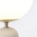 Lampe de table design moderne abat-jour rond en verre dépoli Delphine Offre