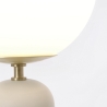 Moderne design tafellamp met ronde matglazen lampenkap Delphine Aanbod