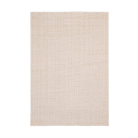 Tapis de salon moderne rectangulaire beige crème 200x290cm Tania Promotion