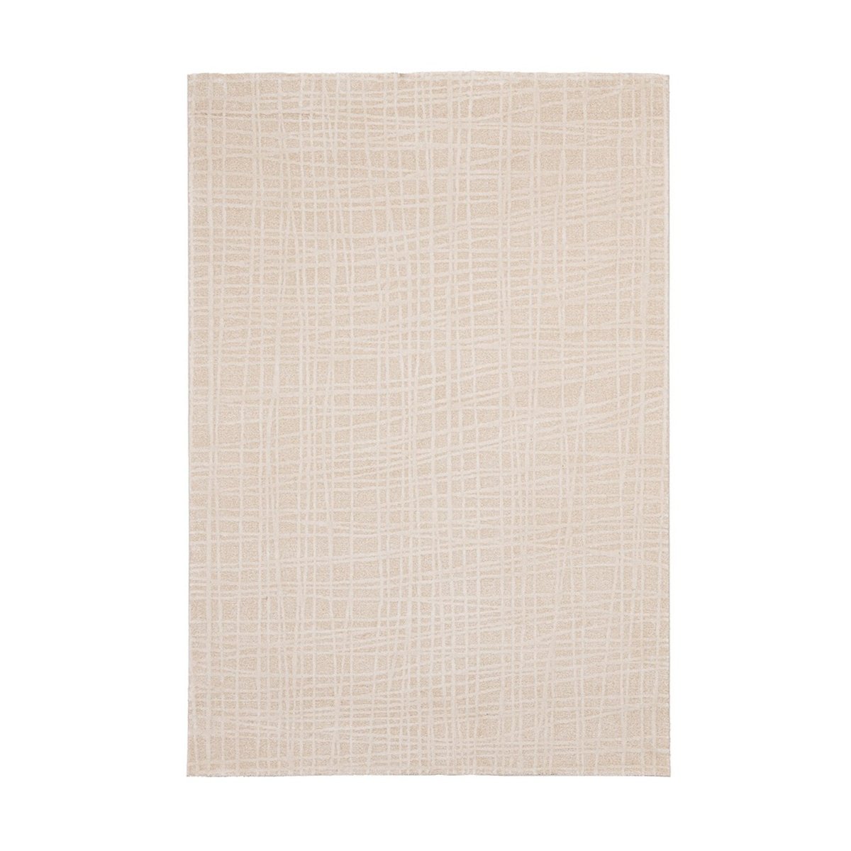 Tapis de salon moderne rectangulaire beige crème 200x290cm Tania Promotion
