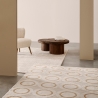 Tapis rectangulaire moderne pour salon 160x230 cm beige crème Tania Offre