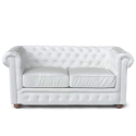 Canapé 2 places en similicuir Capitonné Design Chesterfield 