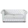 Canapé 2 places en similicuir Capitonné Design Chesterfield 