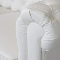 Canapé 2 places en similicuir Capitonné Design Chesterfield 