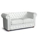 Canapé 2 places en similicuir Capitonné Design Chesterfield 