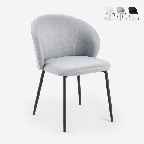 Chaise moderne pour salle à manger et cuisine en tissu design Kadim Promotion