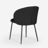 Moderne design stoel in stof met zwarte poten Kadim Catalogus