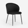 Moderne design stoel in stof met zwarte poten Kadim Model