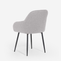 Moderne stoffen fauteuil met armleuningen Rikku Verkoop