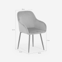 Moderne stoffen fauteuil met armleuningen Rikku Model