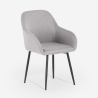 Moderne stoffen fauteuil met armleuningen Rikku Kortingen
