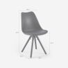 Moderne stoel voor eetkamer en keuken in Scandinavische stijl Dorva Model