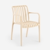 Chaise moderne avec accoudoirs en polypropylène pour jardin extérieur Simao Remises