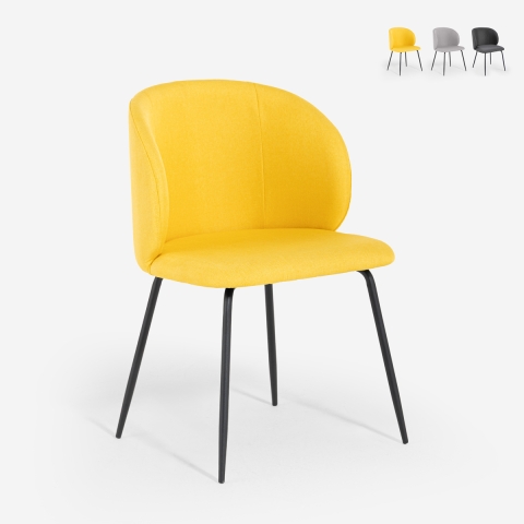 Chaise rembourrée élégante en tissu pour cuisine et salle à manger Kasva Promotion