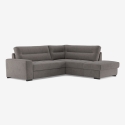 Canapé d'angle 3 places moderne en tissu avec méridienne à droite Rocca Offre