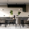 Moderne rechthoekige woonkamer vloerkleed 155x230cm zilvergrijs Suri Korting