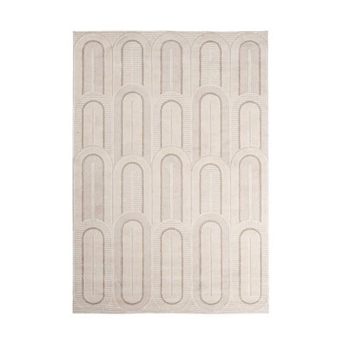 Modern vloerkleed 200x290cm voor woonkamer slaapkamer crème grijs Zina Aanbieding