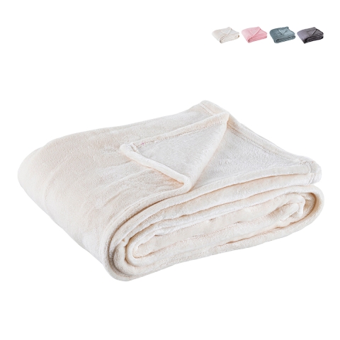 Plaid doux en polyester pour chambre et salon 130x160 Penelope Promotion
