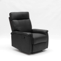 Fauteuil relax inclinable avec repose-pieds en similicuir design Aurora 