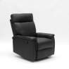 Fauteuil relax inclinable avec repose-pieds en similicuir design Aurora 