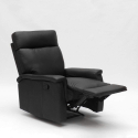 Fauteuil relax inclinable avec repose-pieds en similicuir design Aurora 
