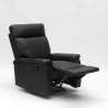 Fauteuil relax inclinable avec repose-pieds en similicuir design Aurora 