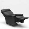 Fauteuil relax inclinable avec repose-pieds en similicuir design Aurora 