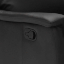Fauteuil relax inclinable avec repose-pieds en similicuir design Aurora 