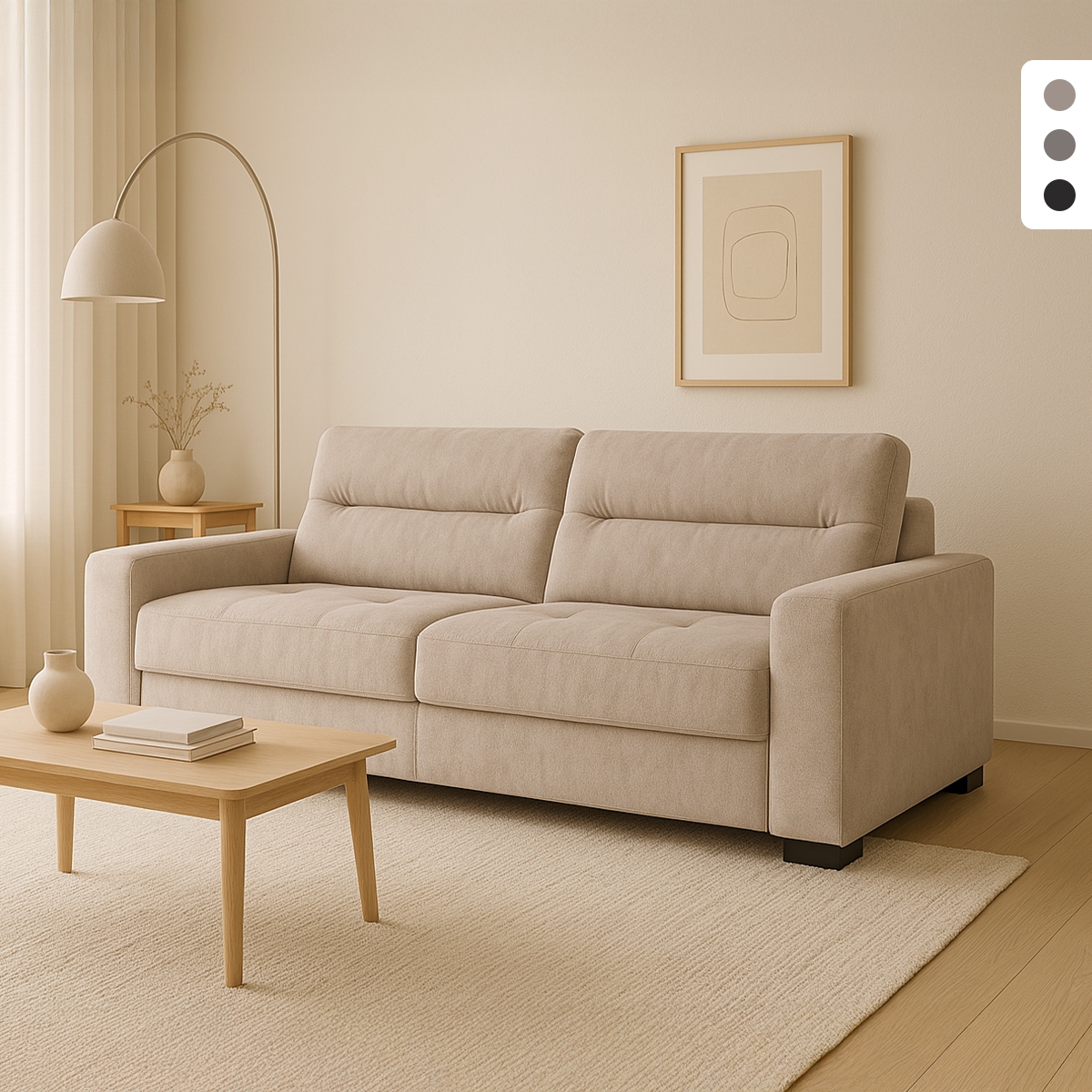 Moderne uitschuifbare slaapbank 2 zitplaatsen 274x97cm Rali Aanbieding