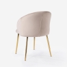 Chaise moderne en velours pour salle à manger avec pieds dorés Dhera Vente