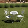 Witte tafelset met 2 opklapbare tuinstoelen Le Regole della Colazione Verkoop
