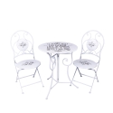 Witte tafelset met 2 opklapbare tuinstoelen Le Regole della Colazione Aanbieding