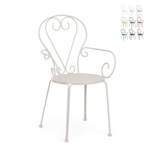 Chaise de jardin empilable style shabby chic Bizzotto Etienne Promotion