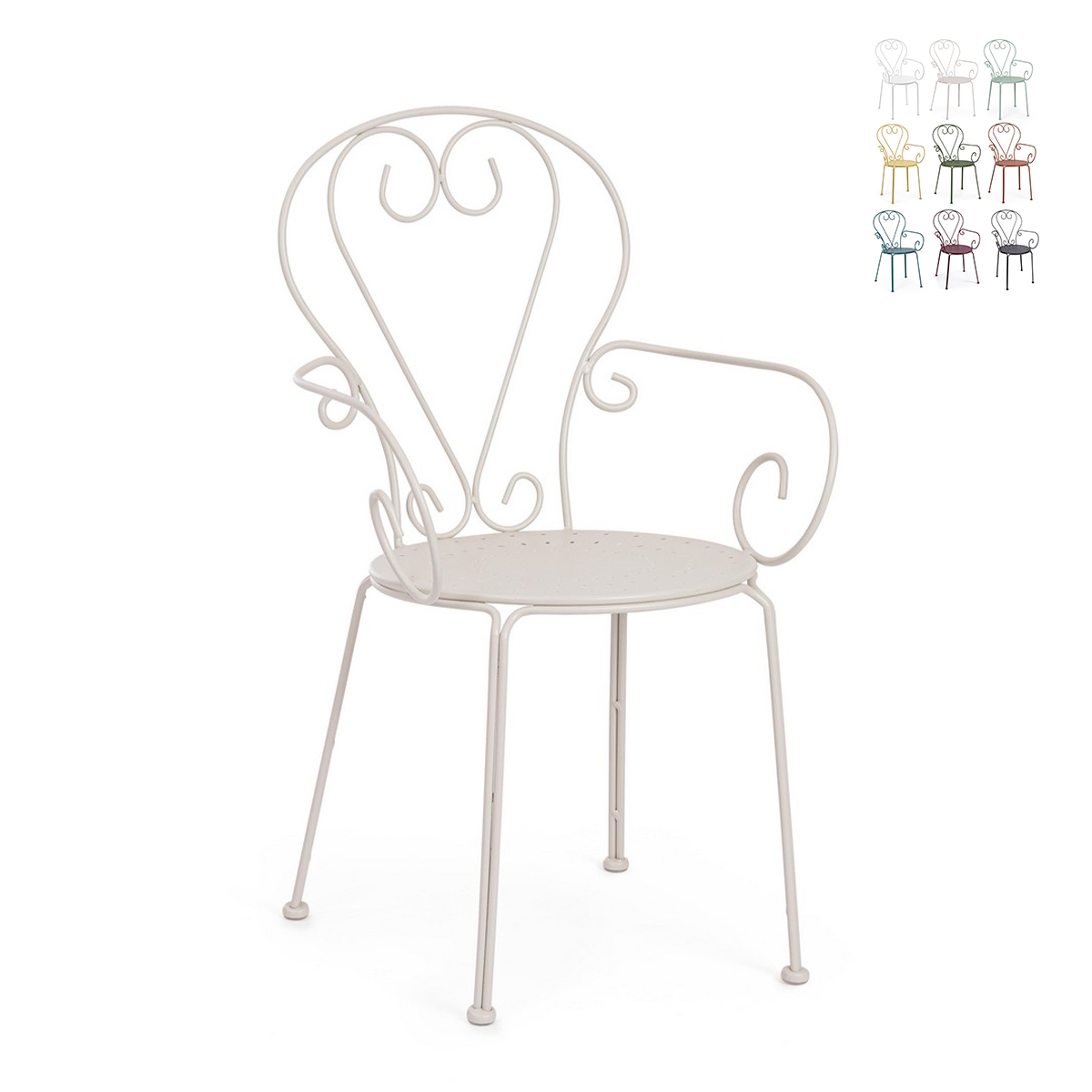 Stapelhouten tuinstoel voor buiten, shabby chic stijl, Bizzotto Etienne Aanbieding Stapelhouten tuinstoel voor buiten, shabby chic stijl, Bizzotto Etienne Aanbieding