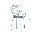 Stapelhouten tuinstoel voor buiten, shabby chic stijl, Bizzotto Etienne 